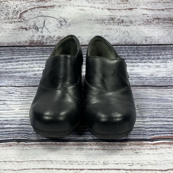 Dansko Stacie Black Leather Comfort Clogs, Women’s Size 11 - Picture 2 of 8